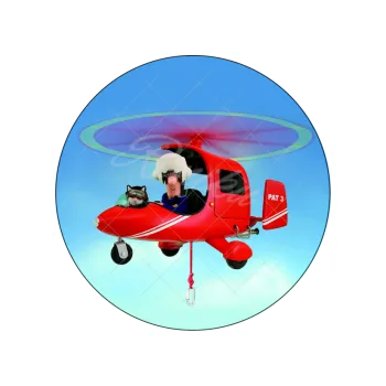 Jedlá dekorace na dort POŠŤÁK PAT a vrtulník, VARIANTA Jedlý papír 1124