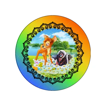 Jedlá dekorace na dort BAMBI duha, VARIANTA Jedlý papír 1486