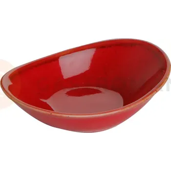 Nádoba na med Oválná miska z porcelánu, Ø 11 cm, červená | PORLAND, Seasons Magma