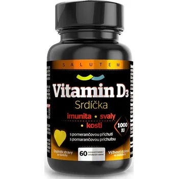 Salutem Pharma Vitamin D3 srdíčka 1000 IU 60 cucací tbl.