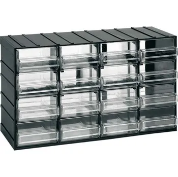 Skříňka na nářadí Hadex Závěsná skříňka stohovací 382x230x148mm - 16 krabiček, ArtPlast 612