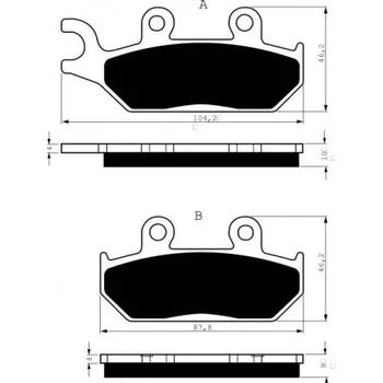 Auto-moto Přední brzdové destičky Goldfren Yamaha XT 600 1990-1994 směs S3