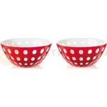Sada dvou misek, průměr 12,5 cm, barva červenobílá | GUZZINI, LE MURRINE