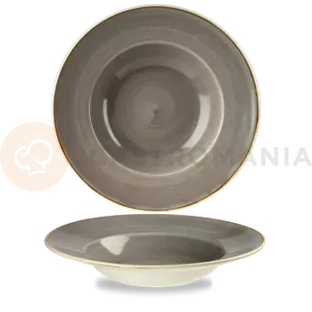 Talíř Hluboký talíř šedý, s širokým okrajem 24 cm | CHURCHILL, Stonecast Peppercorn Grey