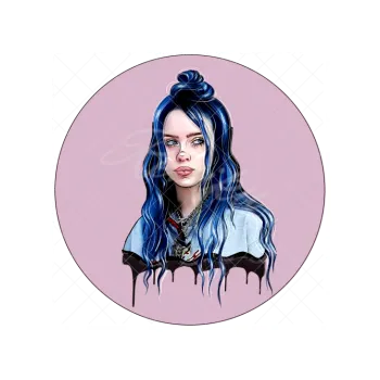 Jedlá dekorace na dort BILLIE EILISH 2, VARIANTA Jedlý papír 1421