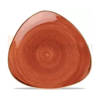 Talíř Porcelánový talíř ve tvaru trojúhelníku, ručně zdobený 19,2 cm | CHURCHILL, Stonecast Spiced Orange