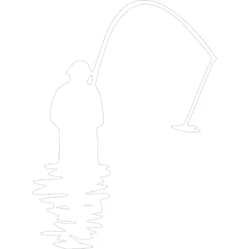 Samolepicí dekorace na vozidlo Rybář 1 samolepka na auto - růžová světlá / 10x13 cm