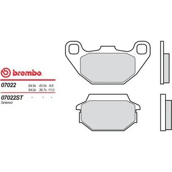 Motodíl Zadní brzdové destičky Brembo Kymco 50 MAXXER 2003 - směs XS