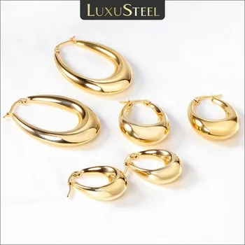 Náušnice Luxusní náušnice kruhy z nerezové oceli - 13mm stříbrná