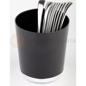 Příbor Nádoba černá na příbor průměr 130 mm | APS, Base Chrom