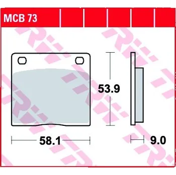 Brzda pro motocykl Zadní brzdové destičky TRW / Lucas Suzuki GSX 250 E, ES 1982 -