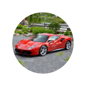 Jedlá dekorace na dort FERRARI zaparkované, VARIANTA Jedlý papír 273