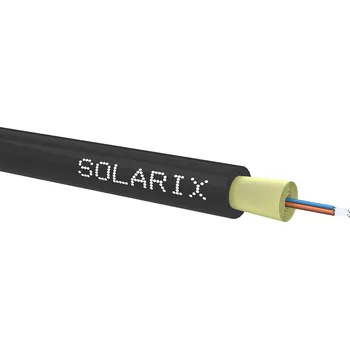 Síťový kabel SOLARIX DROP1000 kabel Solarix 04vl 9/125 3,0mm LSOH Eca černý 500m SXKO-DROP-4-OS-LSOH 70291045