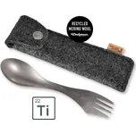 Light My Fire Spork Kit Titanium in Merinowool Case