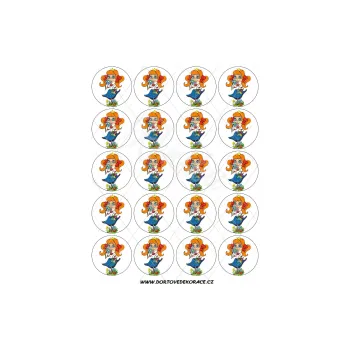 Jedlá dekorace na dort PRINCEZNA, VARIANTA Jedlý papír 1466