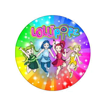 Jedlá dekorace na dort LOLLIPOPZ kreslené, VARIANTA Jedlý papír 1227