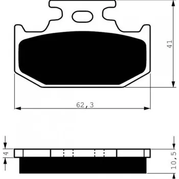 Brzda pro motocykl Zadní brzdové destičky Goldfren Suzuki RM 125 1991-1995 směs K5