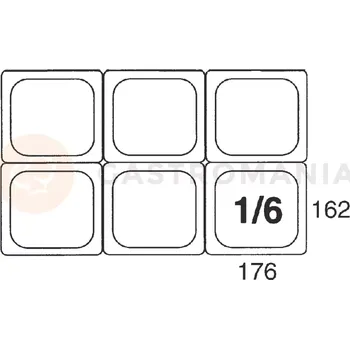 Gastro oděv Polykarbonátová gastronádoba GN1/6 100 mm | CONTACTO, 8216/100