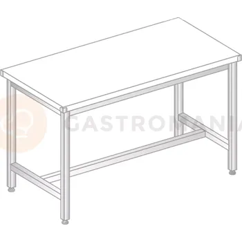 Kuchyňská pracovní deska Stůl centrální z nerezové oceli s polyamidovou deskou 1600x600x850 mm | DORA METAL, DM-3160