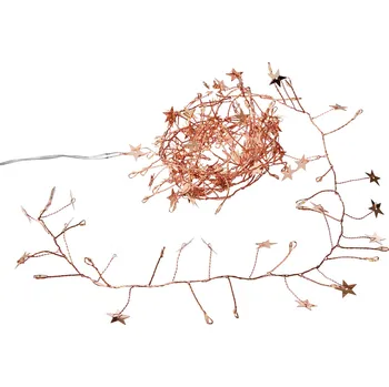 Vánoční dekorace Světelný měděný řetěz Glow 100 LED