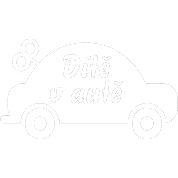 Samolepicí dekorace na vozidlo Dítě v autě 4 samolepka na auto - zelená limetka / 15x9 cm