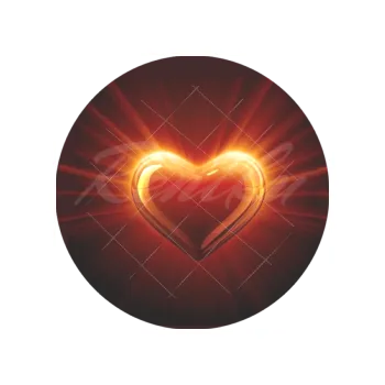 Jedlá dekorace na dort ZÁŘÍCÍ SRDCE, VARIANTA Jedlý papír 421