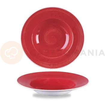 Talíř Hluboký talíř červený s širokým okrajem 284 ml | CHURCHILL, Stonecast Berry Red