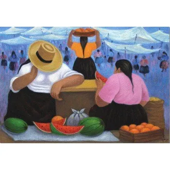 Puzzle FRUIT VENDORS E. MILIONES PUZZLE EDUCA 14465 1000 dílků