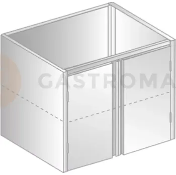 Dětská skříň Modul se závěsnými dveřmi z nerezové oceli 1100x585x650 mm | DORA METAL, DM-3117.1