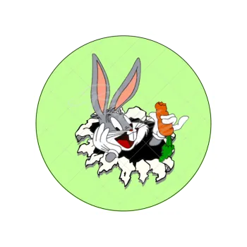 Jedlá dekorace na dort BAX BUNNY díra, VARIANTA Jedlý papír 1168