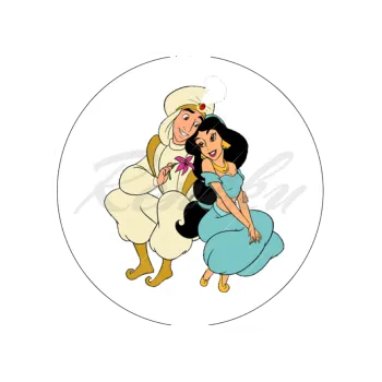 Jedlá dekorace na dort ALADIN A JASMÍNA, VARIANTA Jedlý papír 366