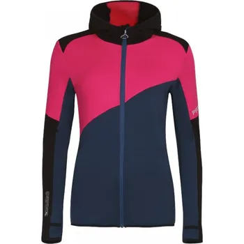 Běžecké oblečení Mikina dámská Progress TERRITORIA HOODY černá/fuchsie/petrol M