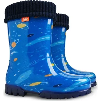 Chlapecké holínky Demar Stormer Lux PRINT T (modrý vesmír) - Dětské gumáky 24 -25