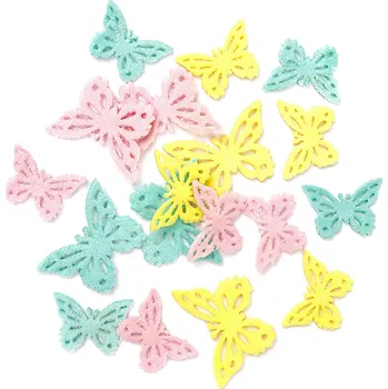 Plyšové nalepovací výřezy 15ks - motýly