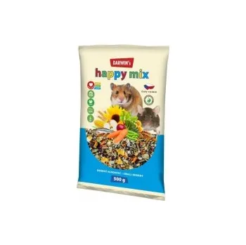 Krmivo pro hlodavce DARWIN Happy Mix pro drobné hlodavce 500g 1ks