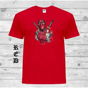 Chlapecké tričko detske-levne-bavlnene-tricko-potisk-ninja Barva: Red - červená, velikost: 164