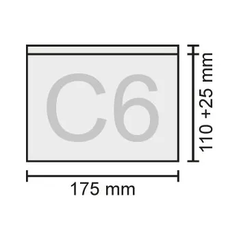 Obálka Obálka C6 transportní 175x110 + 25 mm, bal / 100 ks NONAME