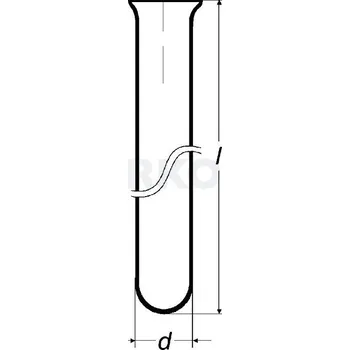 Stavební profil Zkumavka s kulatým dnem a vyhnutým okrajem, SIMAX, Průměr [mm]: 18, Délka [mm]: 180