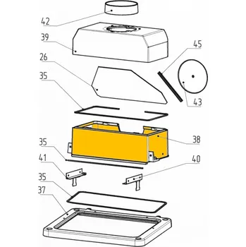 Krbová kamna WAMSLER ND ETNA litinová komora ( spodní díl ) č. 38