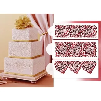 Kosmetická sada Sada geometrických šablon - Stencil Camilla Rose Cake set - 3 vzory - Designer Stencils
