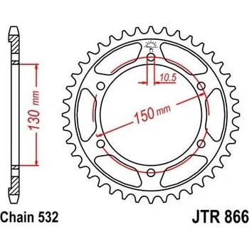 Řetězová sada pro motocykl Jt sprockets JTR 866-43 Yamaha