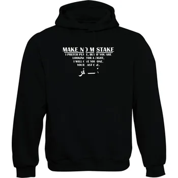 Pánská mikina Mikina s kapucí MAKE NO MISTAKE - černá