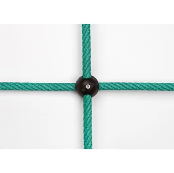 Lano Šplhací síť Herkules PES 16 mm, oko 12,50 cm, plastové koule, zelená