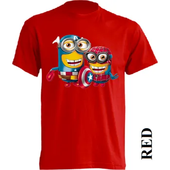 Chlapecké tričko detske-levne-bavlnene-tricko-potisk-mimon-Spiderman-Kpt-Amerika Barva: Red - červená, velikost: 98