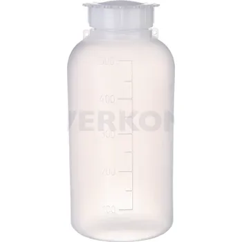 Láhev širokohrdlá s graduací, mezivíčkem a očkem pro plombu, LDPE, Objem [ml]: 1000, Graduace [ml]: 100