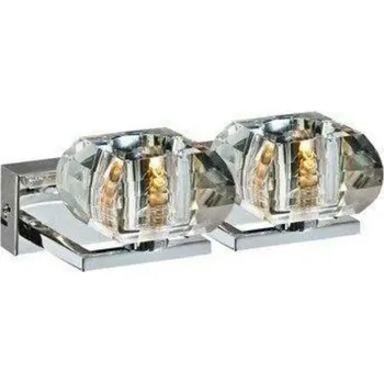 Nástěnné svítidlo Nástěnné svítidlo AZzardo Rubic 2 wall AZ0491 G9 2x40W IP20 28cm chromové