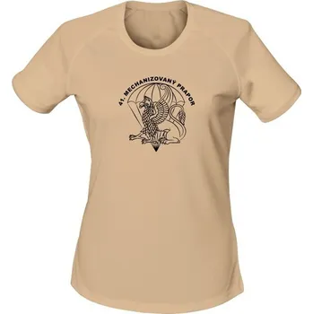 Dámské tričko Dámské funkční tričko 41. mechanizovaný prapor - písková