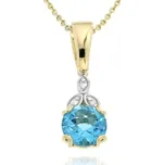 Zlatnictví U Kostela Diamantový přívěs s modrým topazem 834tmž 828857553