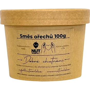 Nutworld.cz Směs ořechů natural v EKO kelímku 100g