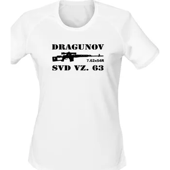 Dámské tričko Dámské funkční tričko SVD Dragunov - bílá